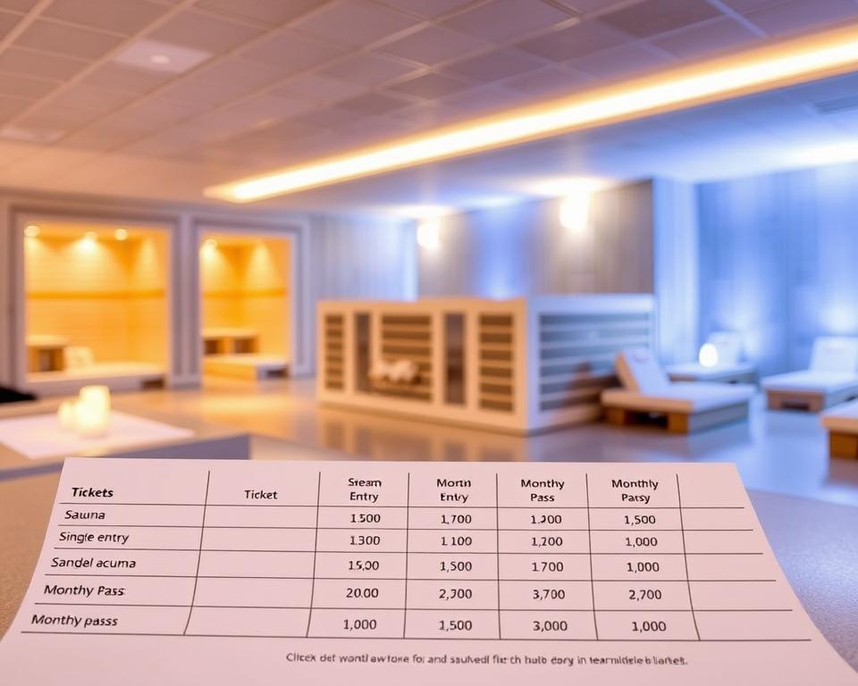 Monte Mare Saunapreise Übersicht