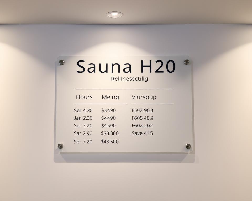 Preise und Öffnungszeiten Sauna H20 Remscheid
