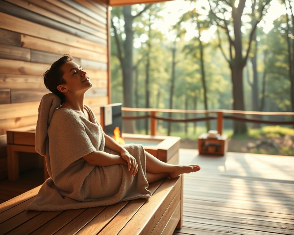 Saunaabkühlung und Entspannung