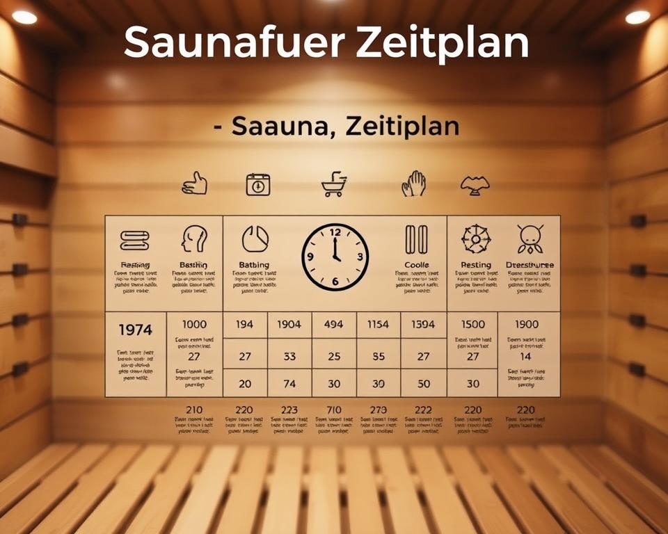Saunadauer Zeitplan